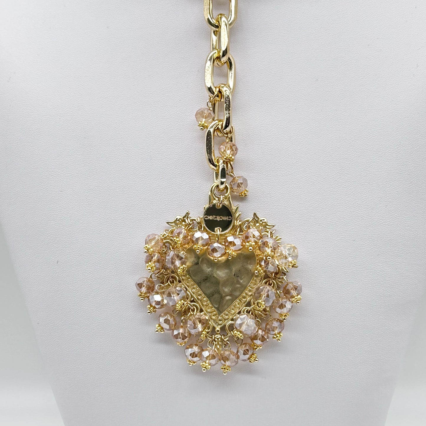 Collana “cuore y” cuore sacro con cristalli