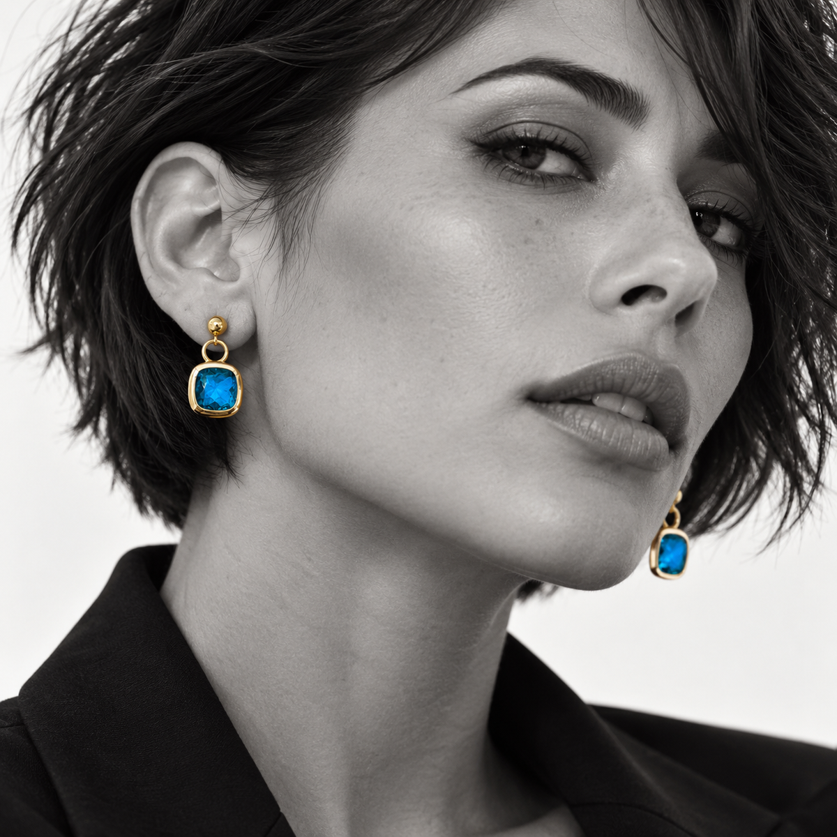 Orecchini Punto Luce con cristallo sfaccettato – Chicèchic