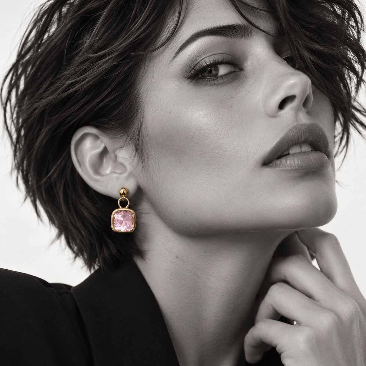 Orecchini Punto Luce con cristallo sfaccettato – Chicèchic