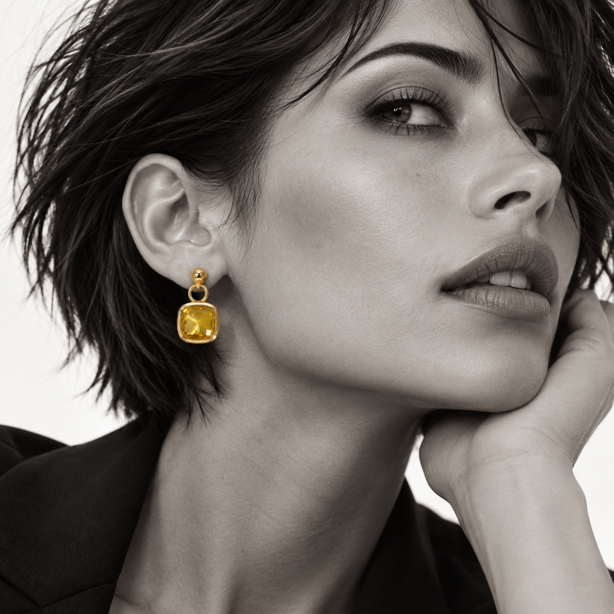 Orecchini Punto Luce con cristallo sfaccettato – Chicèchic